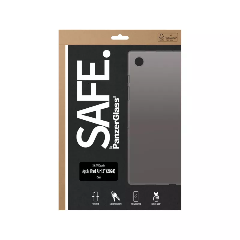 PanzerGlass SAFE. by ® TPU puzdro transparentné pre iPad Air 13'' (2024-2026)