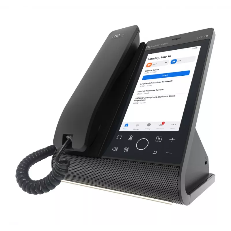AudioCodes Teams C470HD TEAMS-C470HD-DBW Total Touch IP telefón, PoE, GbE, Bluetooth, 14 cm (5,5 palca) 720 x 1280, USB, čierny