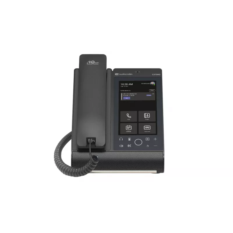 AudioCodes Teams C470HD TEAMS-C470HD-DBW Total Touch IP telefón, PoE, GbE, Bluetooth, 14 cm (5,5 palca) 720 x 1280, USB, čierny