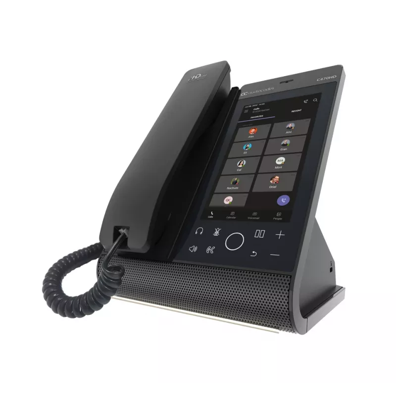 AudioCodes Teams C470HD TEAMS-C470HD-DBW Total Touch IP telefón, PoE, GbE, Bluetooth, 14 cm (5,5 palca) 720 x 1280, USB, čierny