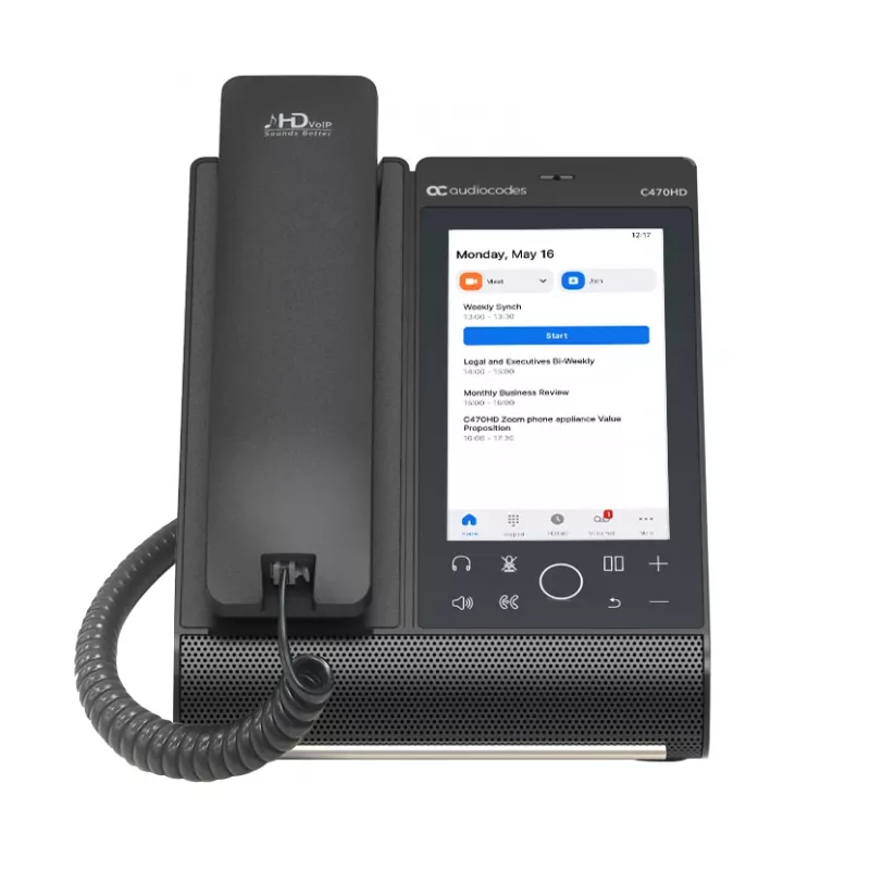 IP telefón AudioCodes Teams C470HD PoE GbE káblový ručný telefón Android