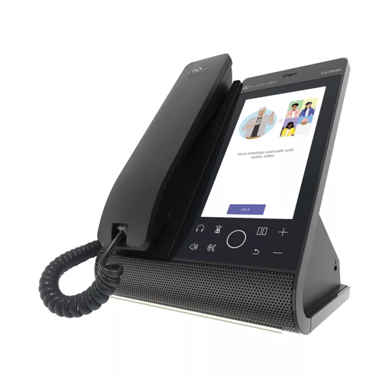 IP telefón AudioCodes Teams C470HD PoE GbE káblový ručný telefón Android