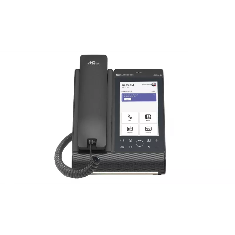 IP telefón AudioCodes Teams C470HD PoE GbE káblový ručný telefón Android