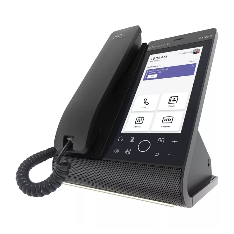 IP telefón AudioCodes Teams C470HD PoE GbE káblový ručný telefón Android