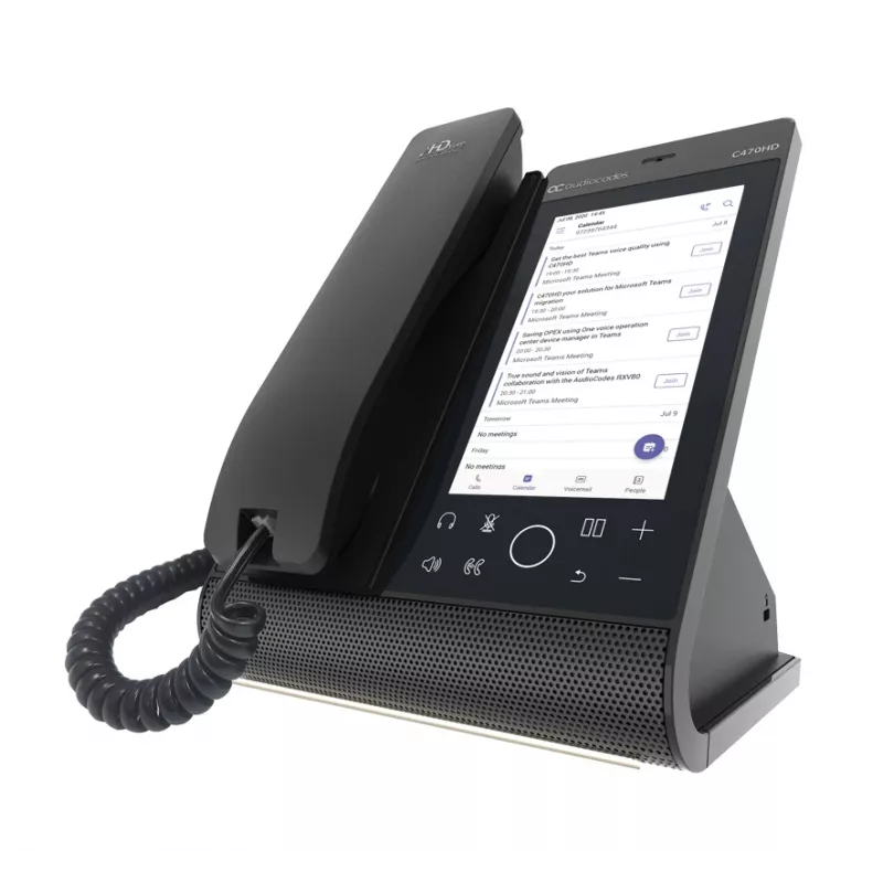 IP telefón AudioCodes Teams C470HD PoE GbE káblový ručný telefón Android