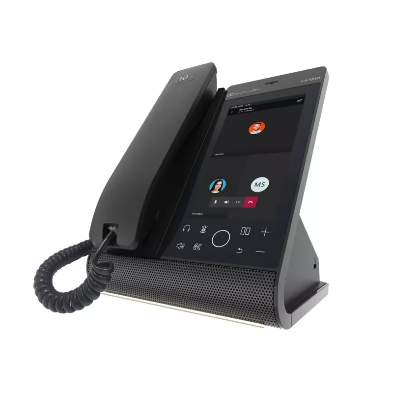 IP telefón AudioCodes Teams C470HD PoE GbE káblový ručný telefón Android