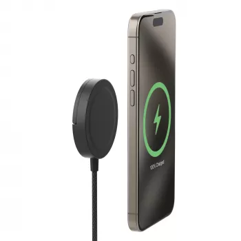 mophie Qi2 magnetická nabíjačka smartfón čierna USB bezdrôtové nabíjanie rýchle nabíjanie interiérová