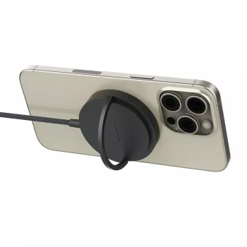 mophie Qi2 magnetická nabíjačka smartfón čierna USB bezdrôtové nabíjanie rýchle nabíjanie interiérová