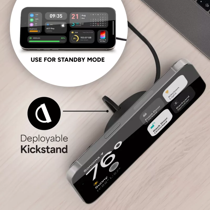 mophie Qi2 magnetická nabíjačka smartfón čierna USB bezdrôtové nabíjanie rýchle nabíjanie interiérová