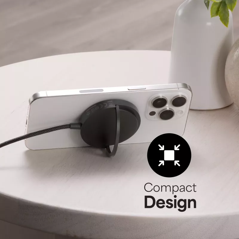 mophie Qi2 magnetická nabíjačka smartfón čierna USB bezdrôtové nabíjanie rýchle nabíjanie interiérová