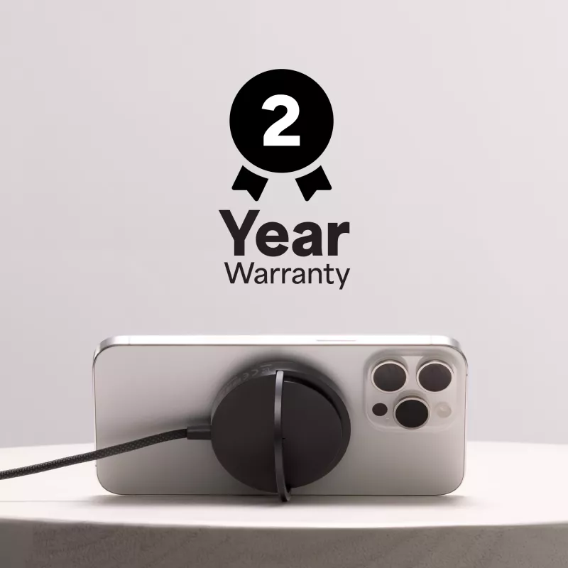 mophie Qi2 magnetická nabíjačka smartfón čierna USB bezdrôtové nabíjanie rýchle nabíjanie interiérová