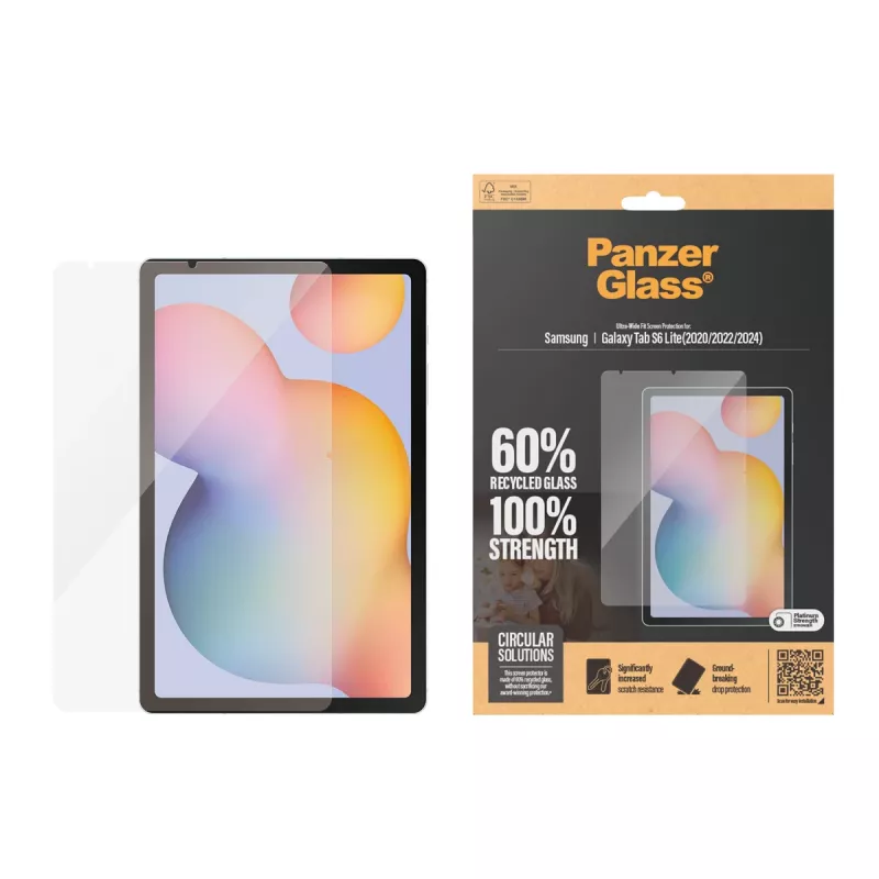 PanzerGlass ® ochrana displeja Samsung Galaxy Tab S6 Lite (2020, 2022, 2024) | Ultra-Wide Fit