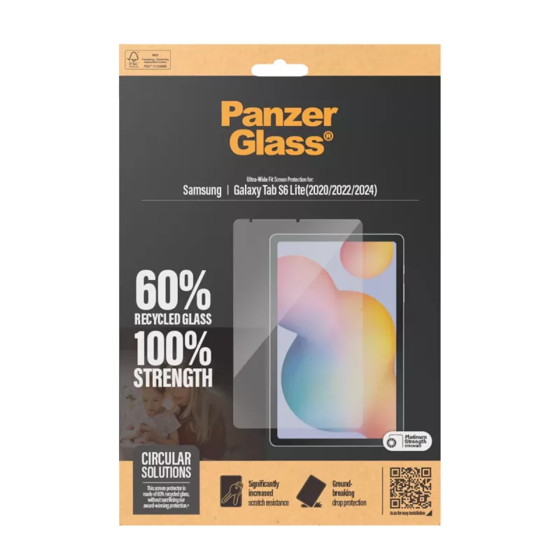 PanzerGlass ® ochrana displeja Samsung Galaxy Tab S6 Lite (2020, 2022, 2024) | Ultra-Wide Fit