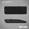 Káblová full-size klávesnica Incase Designed by Microsoft Wired 600 — USB, QWERTY, UK-anglická, čierna