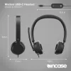 Incase Designed by Microsoft Modern USB-C Headset káblový headset s hlavovým mostom kancelária/call centrum USB Type-C čierny