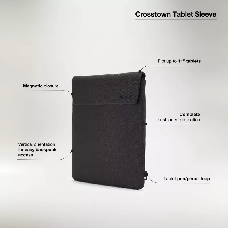 Puzdro na tablet Incase Crosstown Sleeve pre 11-palcový tablet, čierne
