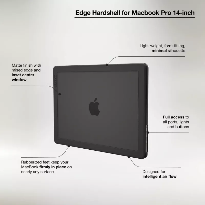 Pevné puzdro Incase Edge pre 16-palcový MacBook Pro M1-M4 čierne