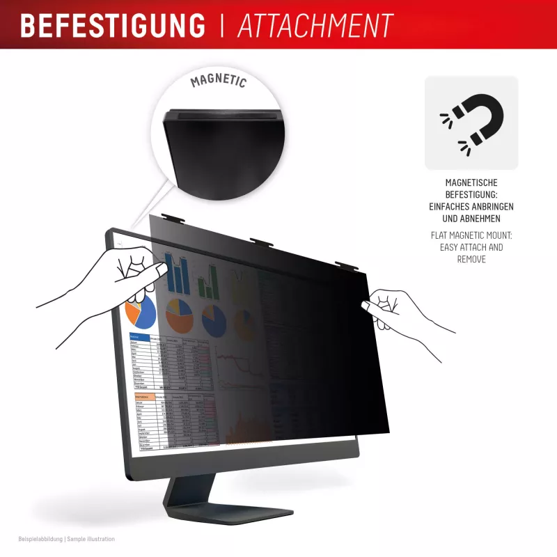 2-cestný filter na ochranu súkromia Displex PRIVACY SAFE 21,5 palca 16:9 lesklý/matný