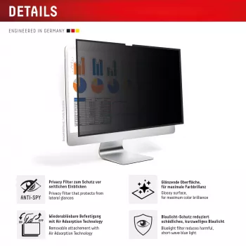 Displex PRIVACY SAFE odnímateľný 2-cestný filter na ochranu súkromia pre iMac 24 palcov M1 (2021)/ M3 (2023)/ M4 (2024)