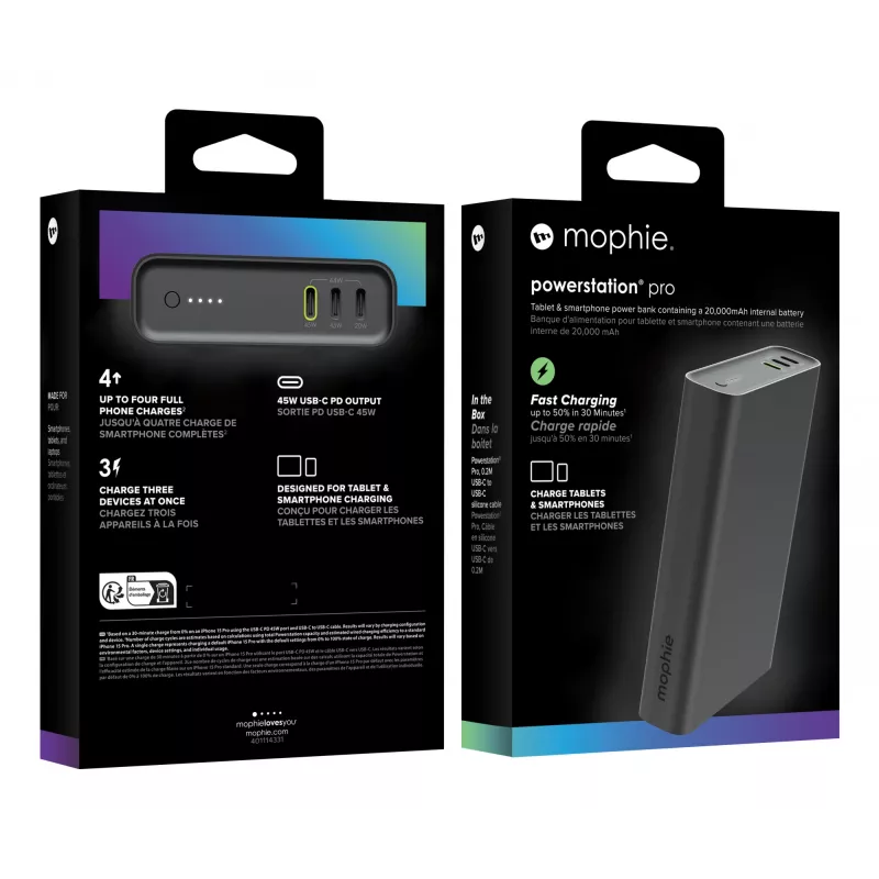 mophie Powerstation Pro 20000 mAh čierna