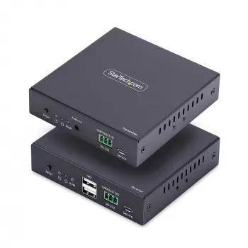 StarTech.com HDMI KVM extender cez IP sieť, 4K 60Hz, bez ovládačov, HDMI a USB cez Ethernet/CAT6, AVoIP, sada vysielač a prijímač, vrátane montážnych sád