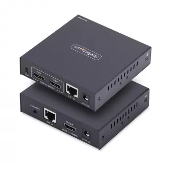 StarTech.com HDMI KVM extender cez IP sieť, 4K 60Hz, bez ovládačov, HDMI a USB cez Ethernet/CAT6, AVoIP, sada vysielač a prijímač, vrátane montážnych sád