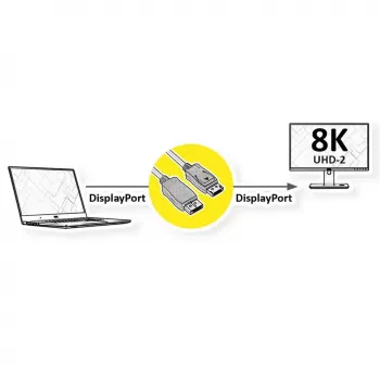 DisplayPort kábel ROLINE 11046000 1 m čierny