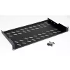 Racková polica ROLINE 19-palcová 1U hĺbka 250mm 15kg čierna