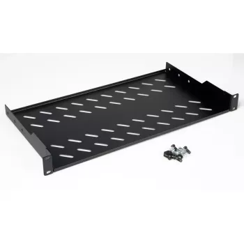 Racková polica ROLINE 19-palcová 1U hĺbka 250mm 15kg čierna