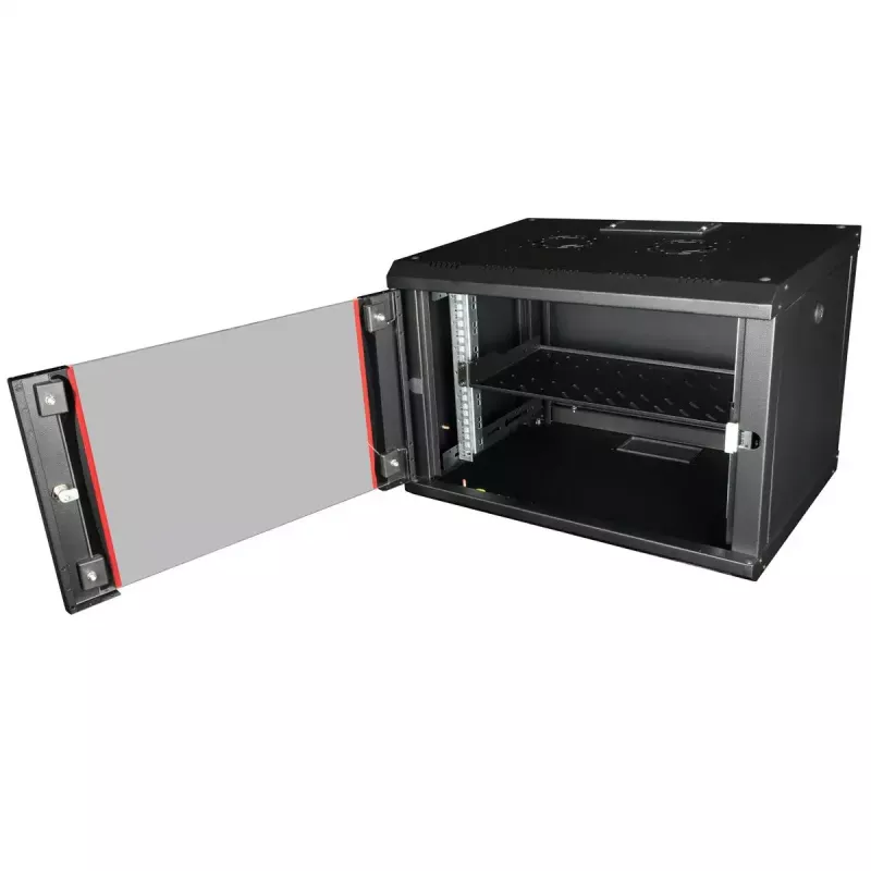 Racková polica ROLINE 19-palcová 1U hĺbka 250mm 15kg čierna