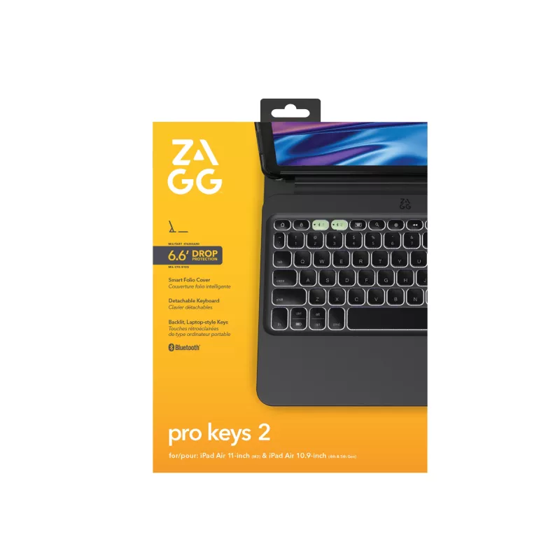 ZAGG Pro Keys 2 103414642 puzdro s klávesnicou pre iPad Air 11 (M2/M3), QWERTZ nemecká, čierne