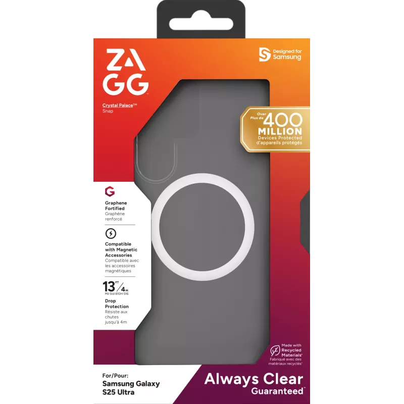 Kryt ZAGG Samsung Galaxy S25 Ultra transparentný 6,9