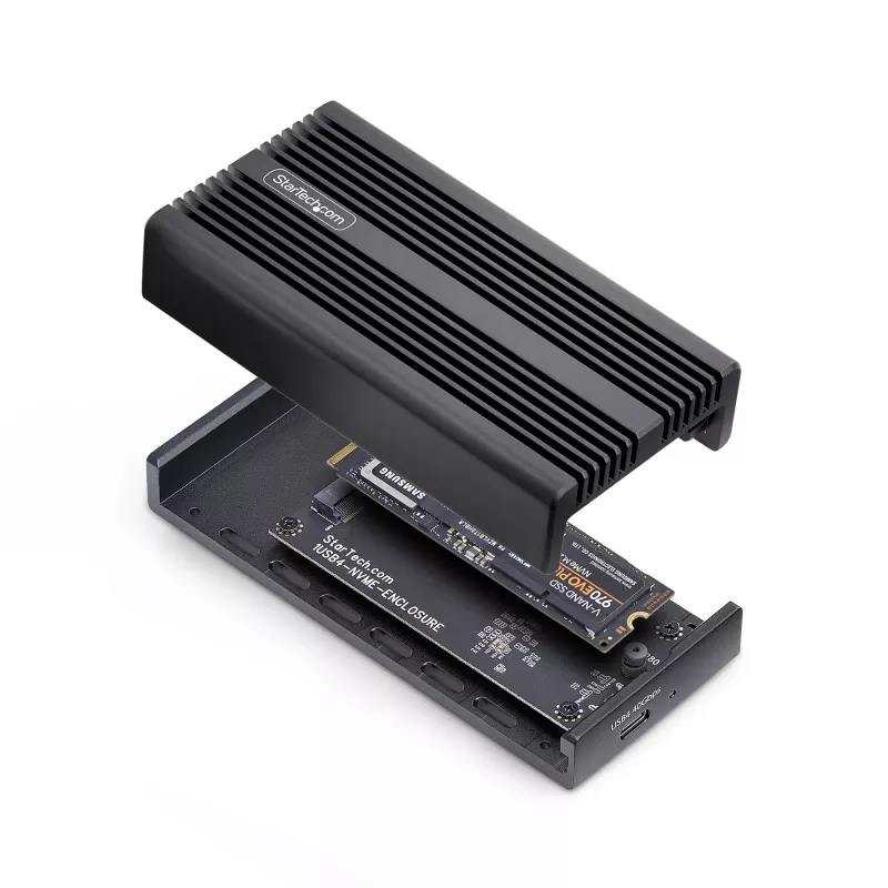 StarTech.com USB4 M.2 NVMe puzdro, 40 Gbit/s, externé USB-C/Thunderbolt NVMe SSD puzdro, hliníkové chladičové puzdro, B+M/M-Key