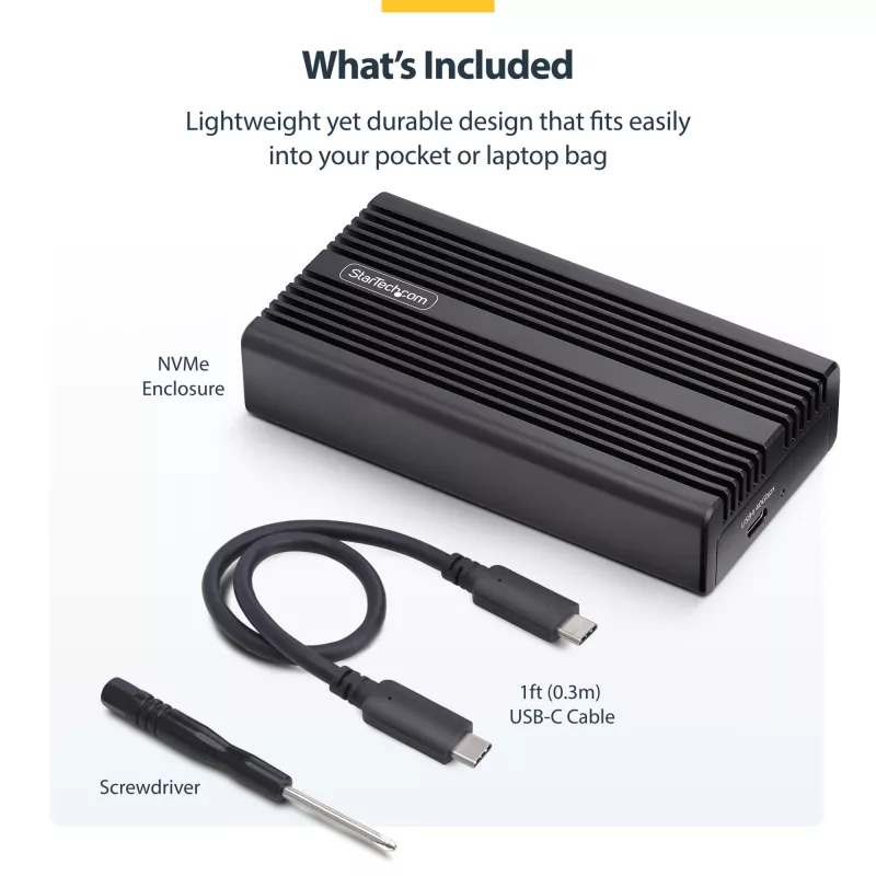 StarTech.com USB4 M.2 NVMe puzdro, 40 Gbit/s, externé USB-C/Thunderbolt NVMe SSD puzdro, hliníkové chladičové puzdro, B+M/M-Key