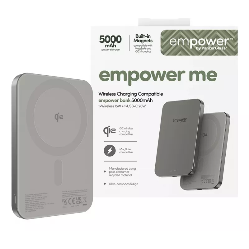 Powerbanka PanzerGlass empower by empower Bank 5000mAh Titanium