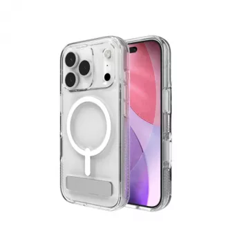 Puzdro ZAGG Crystal Palace Snap Kickstand pre Apple iPhone 17 Pro transparentné