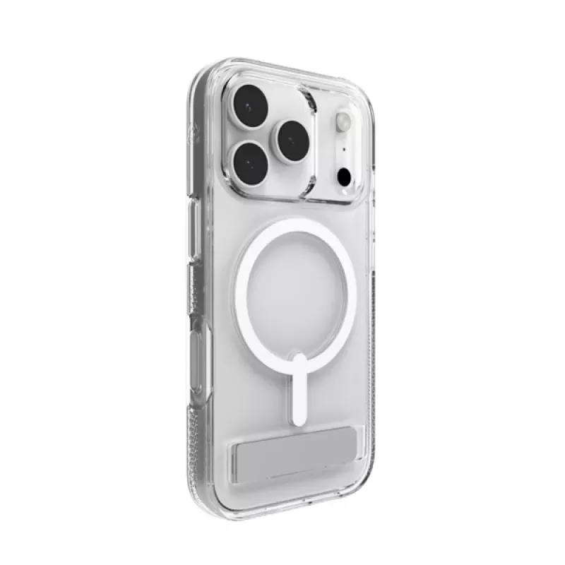 Puzdro ZAGG Crystal Palace Snap Kickstand pre Apple iPhone 17 Pro transparentné