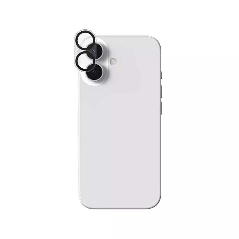 ZAGG InvisibleShield Glass Elite ochrana objektívu fotoaparátu pre Apple iPhone 16/16 Plus, čierna