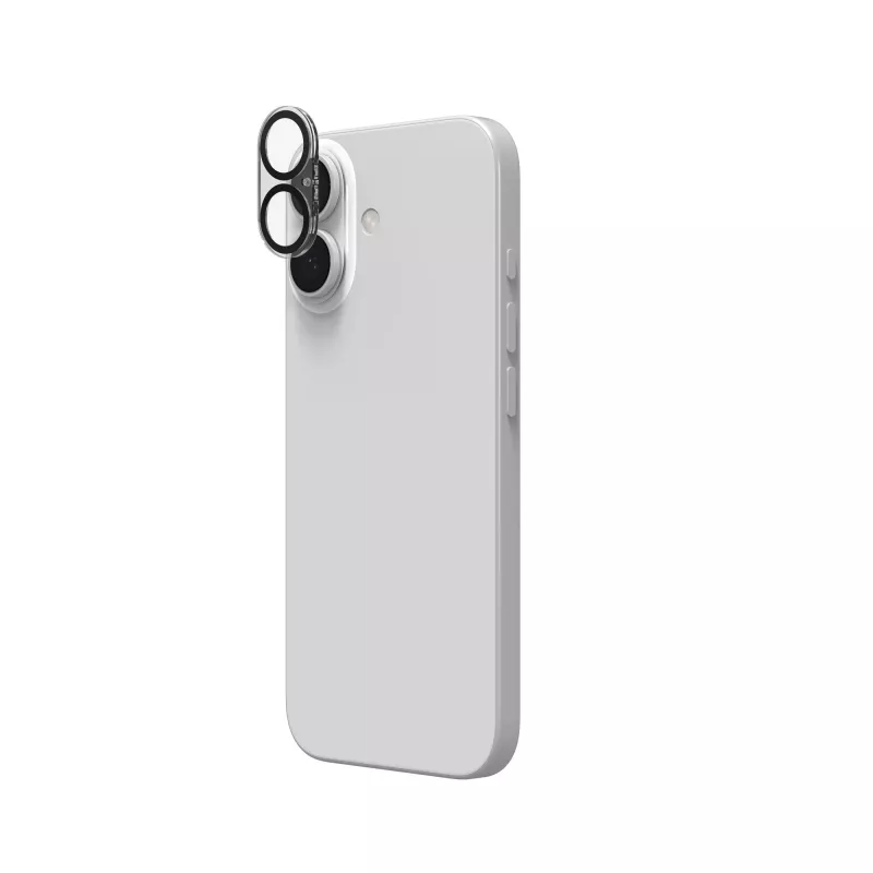 ZAGG InvisibleShield Glass Elite ochrana objektívu fotoaparátu pre Apple iPhone 16/16 Plus, čierna