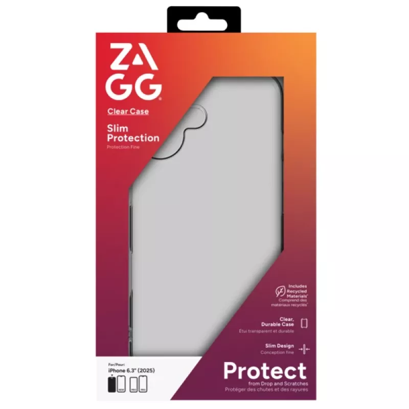 ZAGG 702319251 priehľadné puzdro pre Apple iPhone 17, TPU, priehľadné