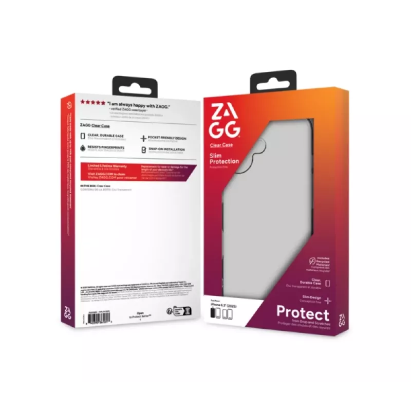 ZAGG 702319251 priehľadné puzdro pre Apple iPhone 17, TPU, priehľadné