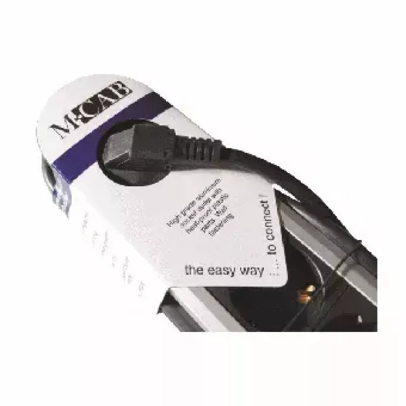 Predlžovací kábel M-Cab POW0001 2m 6 AC zásuviek interiérový čierny strieborný