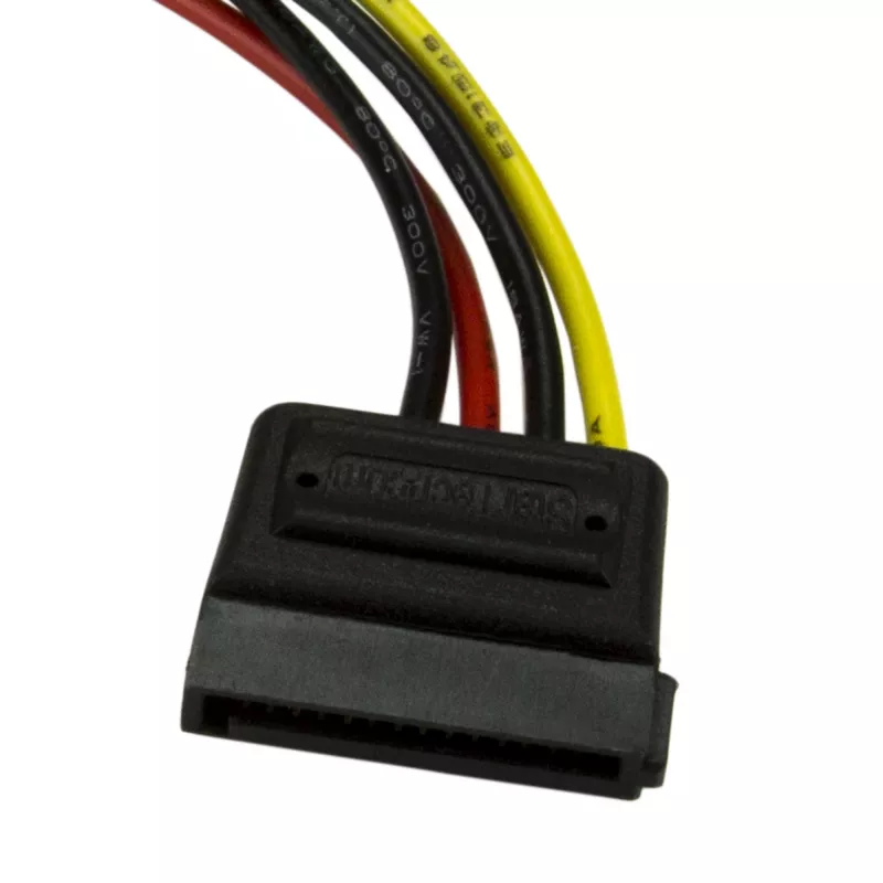 StarTech.com 15 cm 4-pinový LP4 na SATA napájací kábel adaptér, Molex (4-pinový), SATA 15-pinový, 0,152 m, konektor samec, rovný, rovný