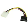 StarTech.com 15 cm 4-pinový LP4 na SATA napájací kábel adaptér, Molex (4-pinový), SATA 15-pinový, 0,152 m, konektor samec, rovný, rovný