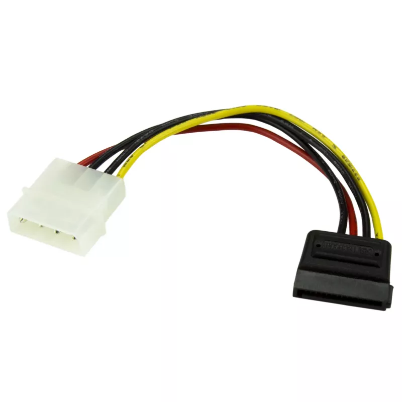 StarTech.com 15 cm 4-pinový LP4 na SATA napájací kábel adaptér, Molex (4-pinový), SATA 15-pinový, 0,152 m, konektor samec, rovný, rovný