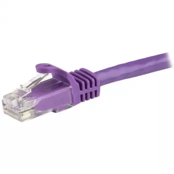 StarTech.com 15m CAT6 ethernetový kábel - fialový CAT 6 gigabitový ethernetový drôt - 250MHz 100W PoE RJ45 UTP sieťový/patch kábel bez západky s odľahčením ťahu jednotlivo testovaný