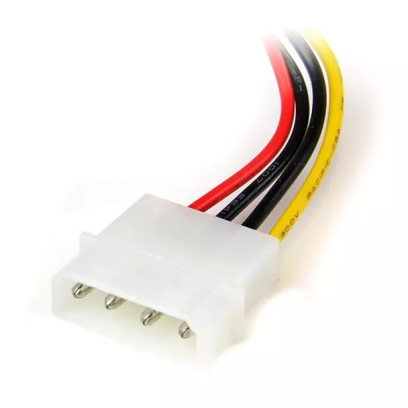 StarTech.com 6in 4-pinový LP4 na doľava zahnutý SATA napájací kábel adaptér