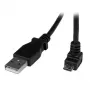 StarTech.com 2m Micro-USB kábel - A na zahnutý Micro-B, 2 m, USB A, Micro-USB B, USB 2.0, 0,48 Gbit/s, čierny