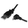 StarTech.com 2m Micro-USB kábel - A na zahnutý Micro-B, 2 m, USB A, Micro-USB B, USB 2.0, 0,48 Gbit/s, čierny