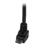 StarTech.com 2m Micro-USB kábel - A na zahnutý Micro-B, 2 m, USB A, Micro-USB B, USB 2.0, 0,48 Gbit/s, čierny